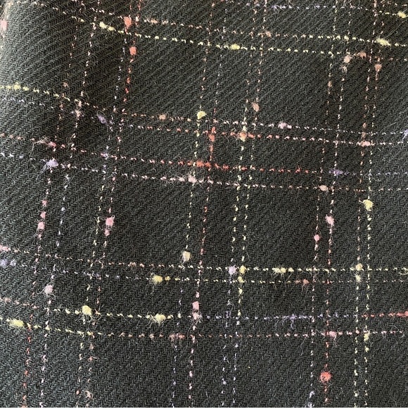 Laura Scott Wool Blend Plaid Fringe Midi Maxi Pencil Skirt Sz 14 - Picture 2 of 9